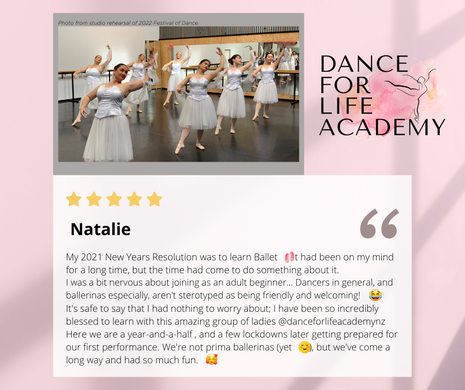Dance for Life Academy | NZ's largest Adult Ballet Studio